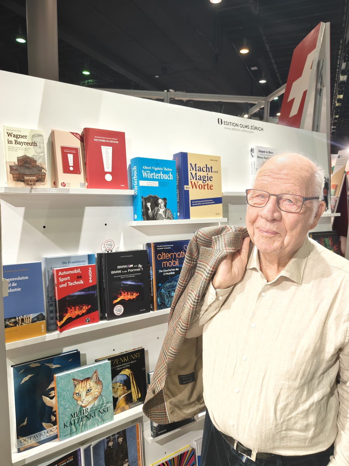 Bernd von Droste zu Hülshoff am Verlagsstand von Edition Olms Zürich